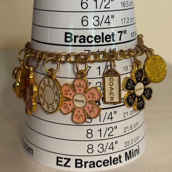 Beautiful Coach Charm Bracelet with 11 Charms and Coach Pouch - 7 inches - Picture 7 of 16